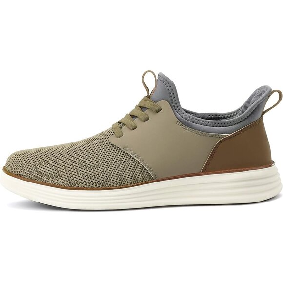 ⚡VILOCY Men's Khaki Fashion Dress Oxfords Business Mesh Breathable Sneakers - Picture 2 of 9